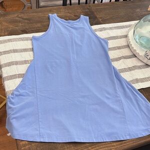 A New Day Sky Blue cotton A-line Dress